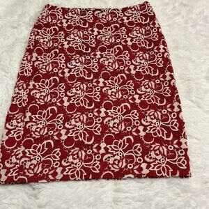 Talbots Embroidered Lace Floral Women’s Size 10 with lining Skirt